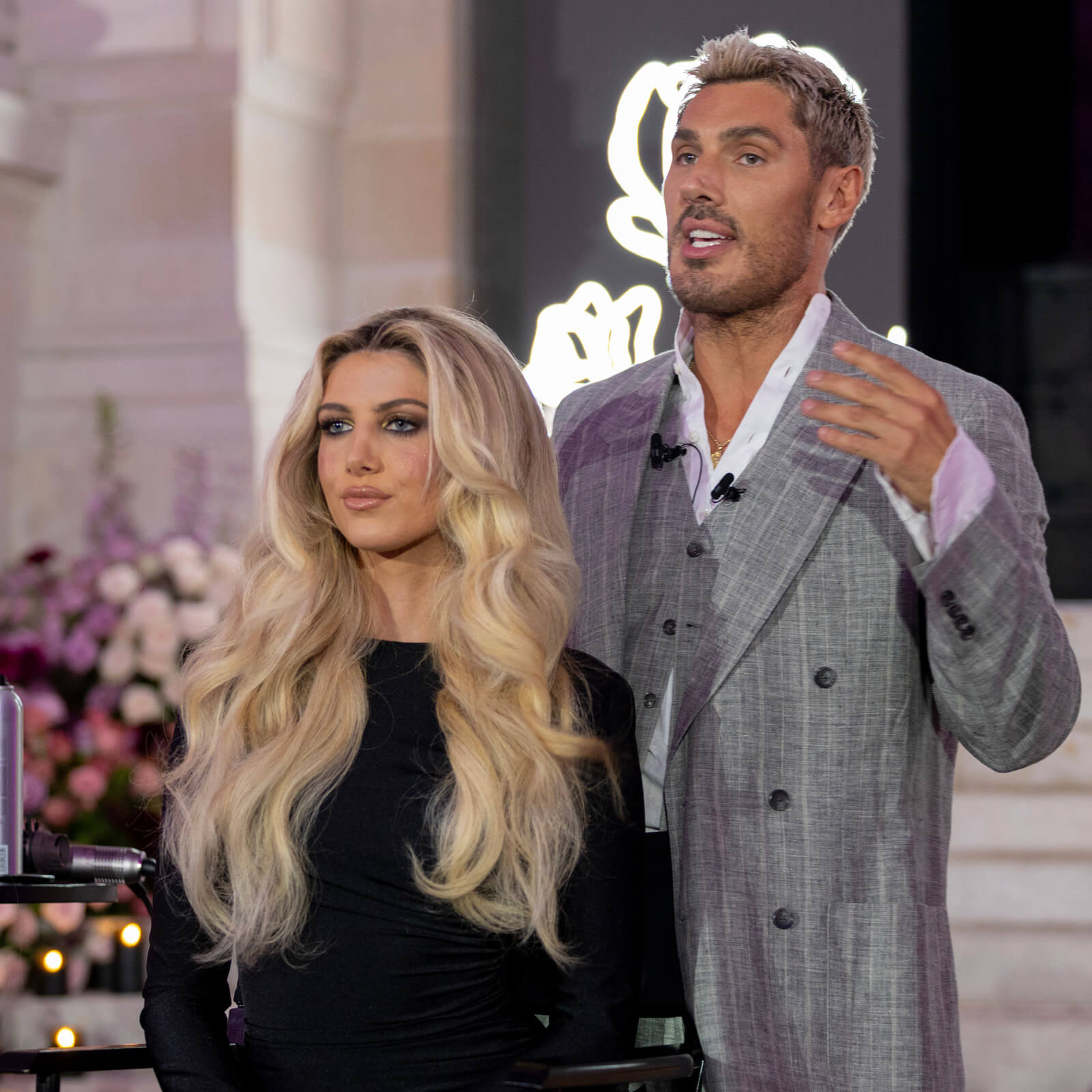 Chris Appleton styling blow out at Paris Fashion Week