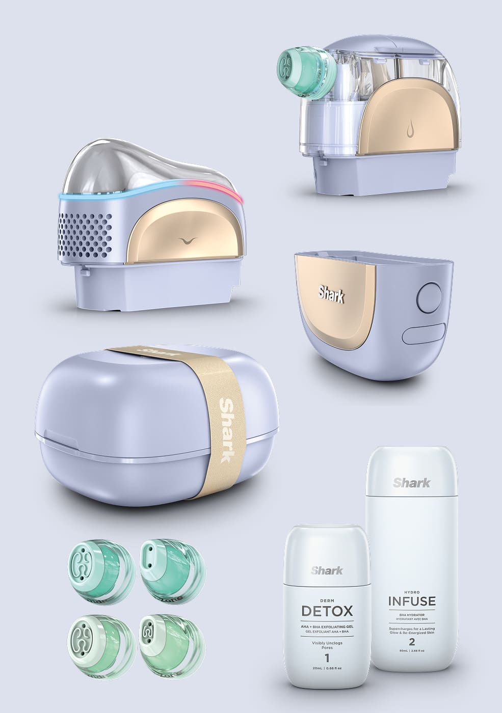 Shark Spa Purple Facial Pro Glow Set