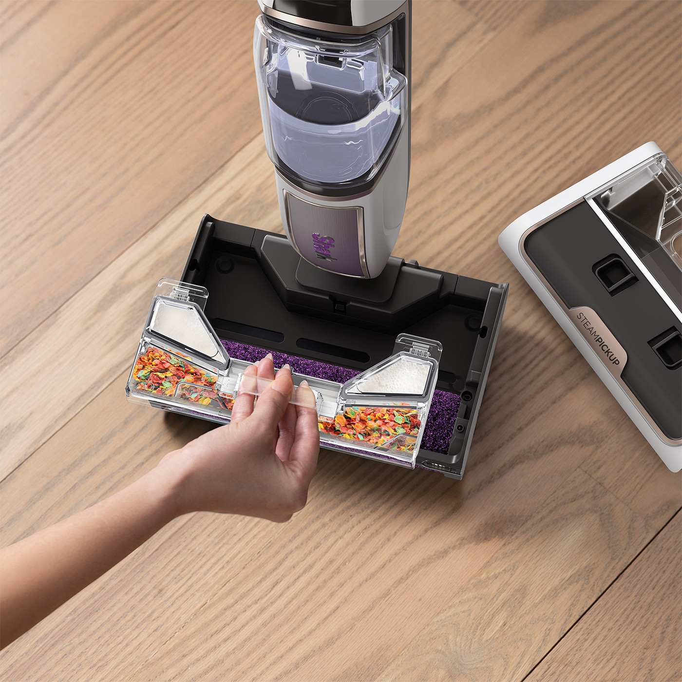 Clears. Traps. Separates