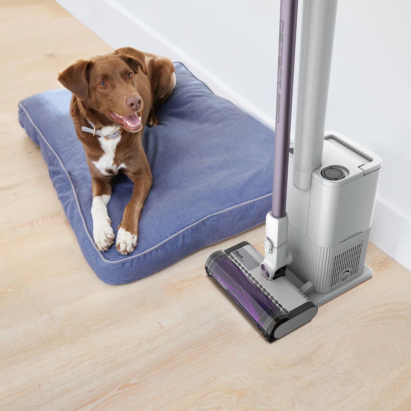 Empties & charges after every clean