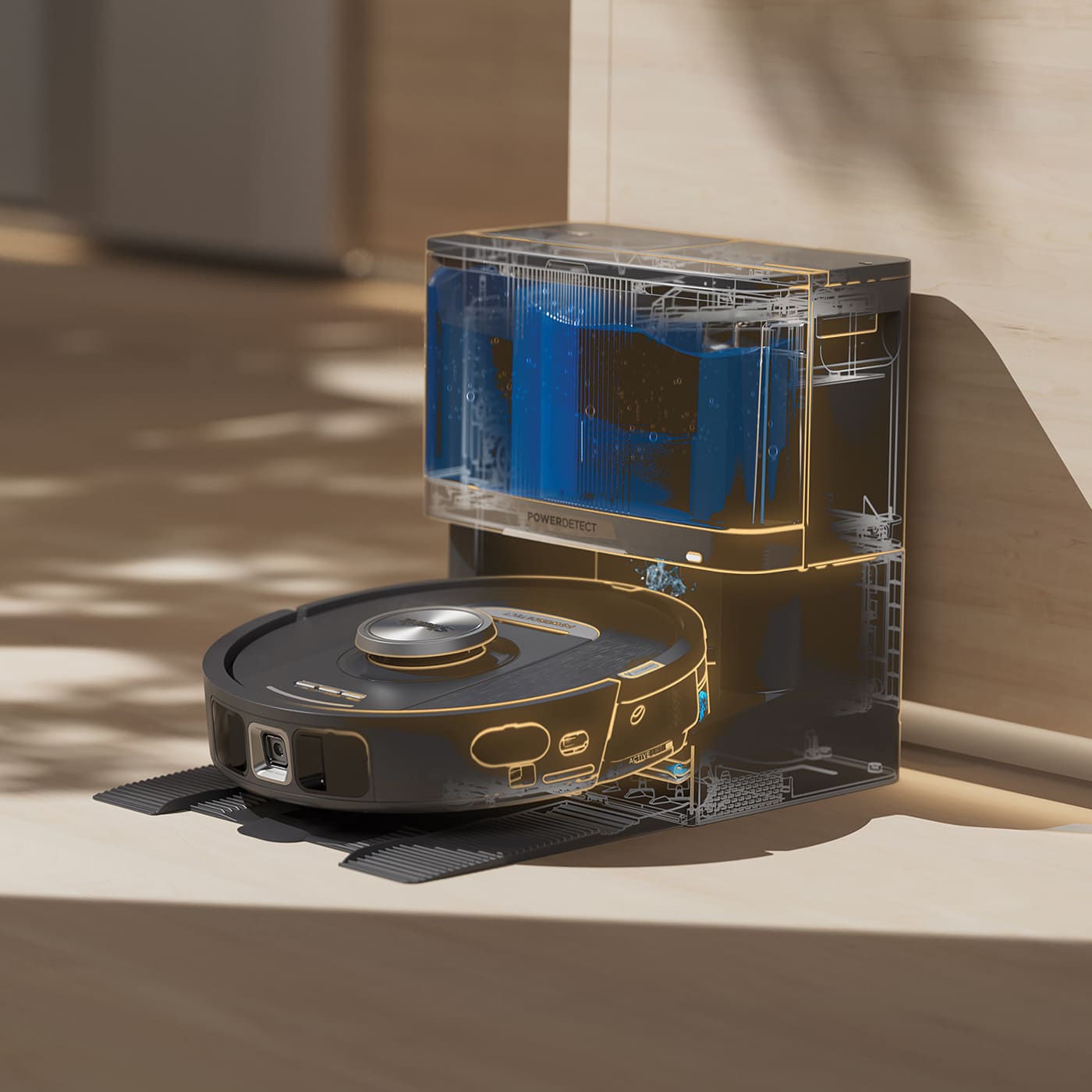 NeverTouch base for up to 30 days of self-empty convenience