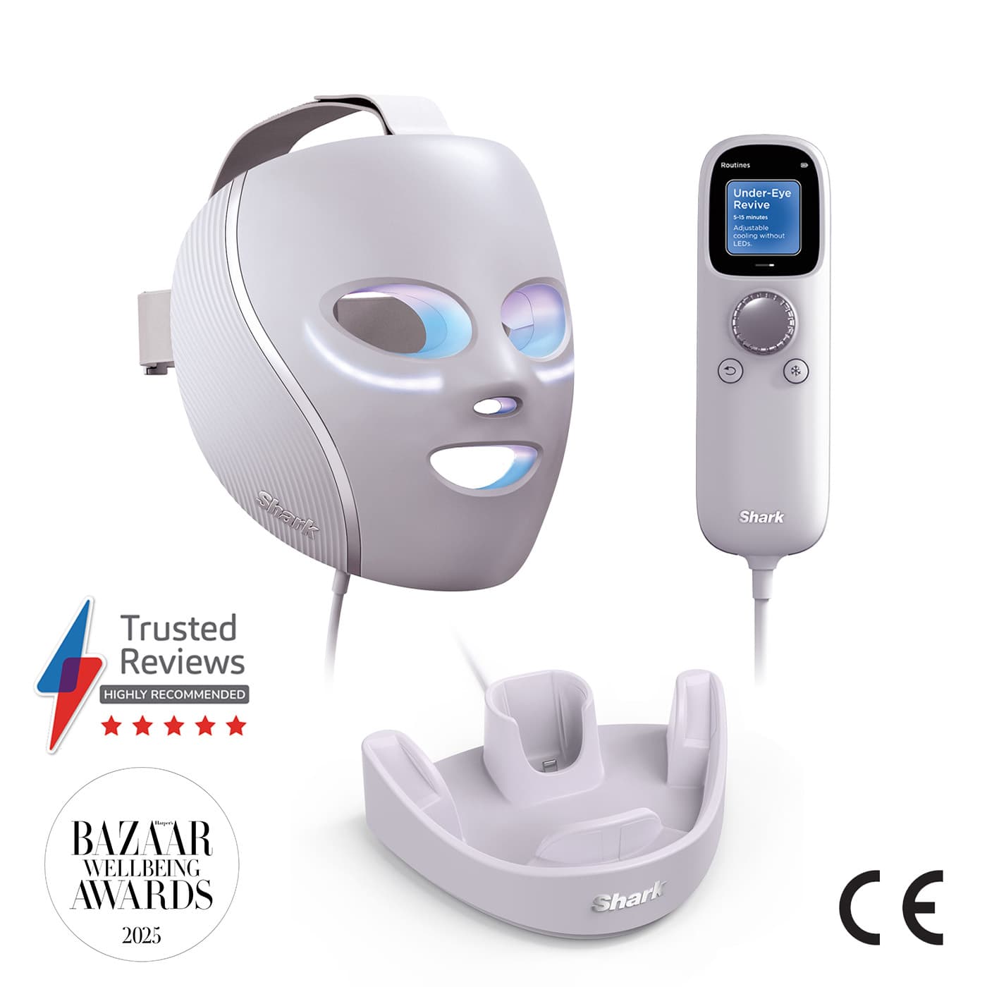 Shark CryoGlow Blemish Repair Mask with Charging Stand FW312UKPLCS - Lilac Chill product photo