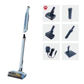 Shark Blue Lightweight 2-in-1 Cordless Pet Vacuum (Double Battery) WV362BLUKT product photo Side New M